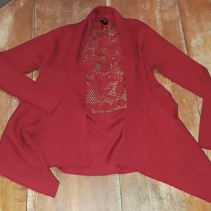 VIP crocheted lace sweater size Medium